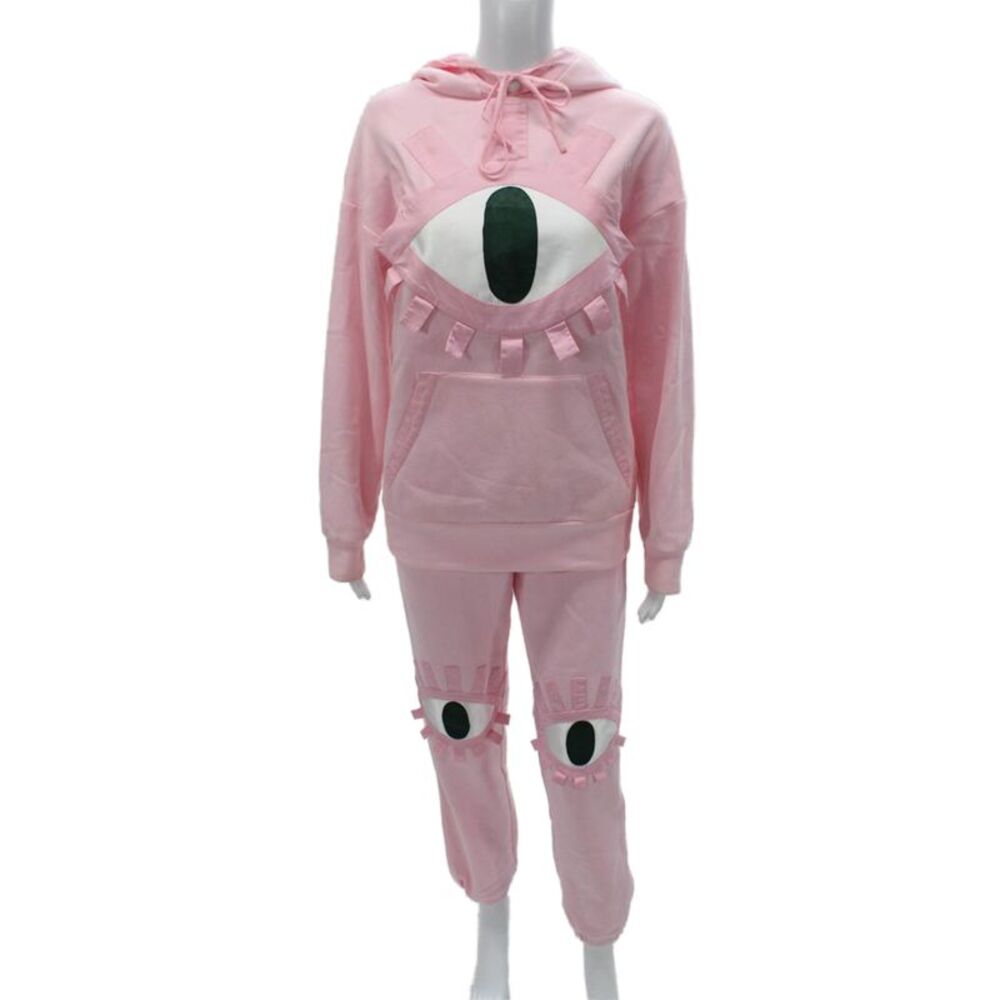 Neubyrne Women Sweatsuit Pink Pullover Polyester Long Sleeve Solid Size XS
